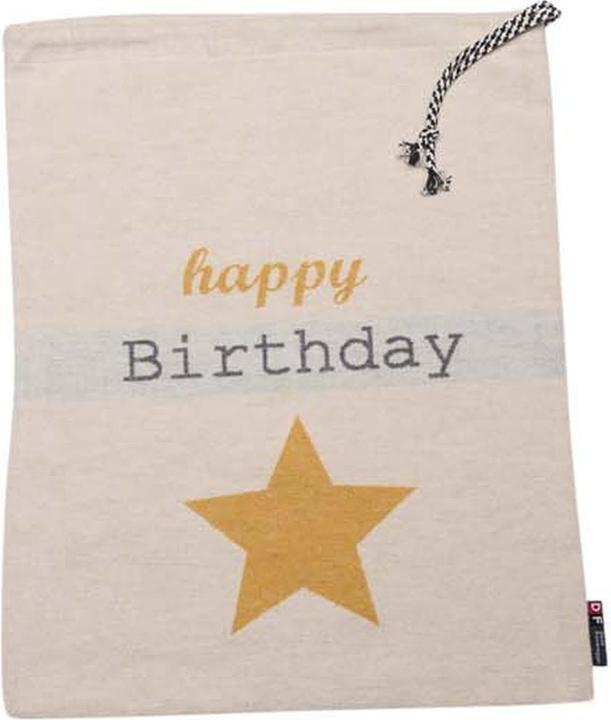 Produktbild David Fussenegger Geschenktasche «happy Birthday» 1 Stück, Gelb/Nature (Geschenkbox, 1 x)