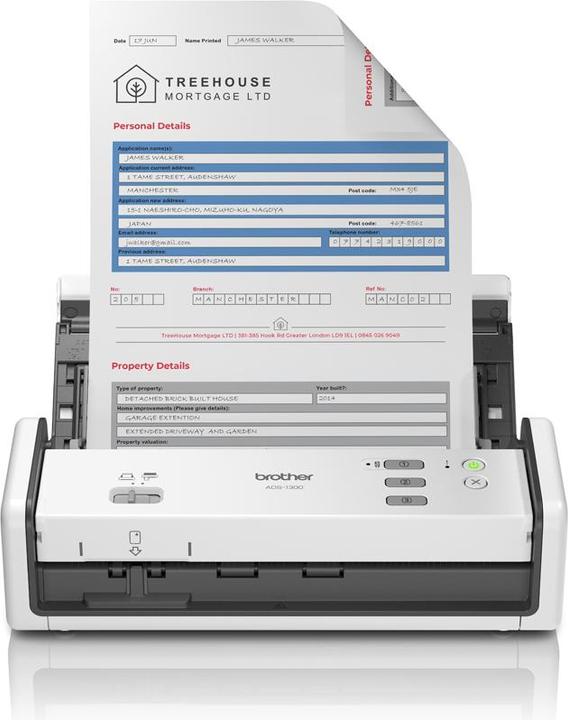 Actual product image Brother ADS-1300 30 PPM ADF 50 f (USB, USB host)