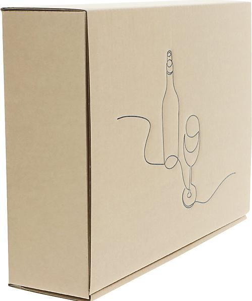 Actual product image kaiserkraft Wine Line gift box for bottles, pack of 25, for 3 bottles, internal LxW 360 x (3 x)