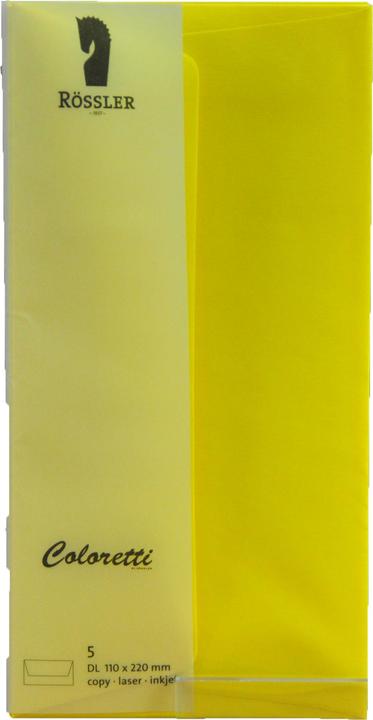 Produktbild Magni 220702543 - Coloretti Briefumschläge, 80 g/m², DIN lang, goldgelb, 5 Stück (DL, 5 x)