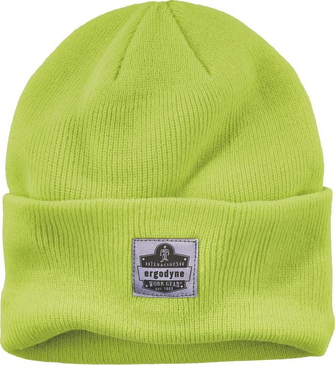 Actual product image Ergodyne Beanie knitted cap N-Ferno 6806, lime