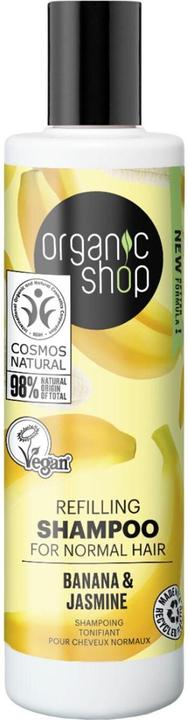Immagine prodotto Organic Shop Shampoo di ricarica per capelli normali Banana e Gelsomino 280ml (280 ml, Shampoo liquido)