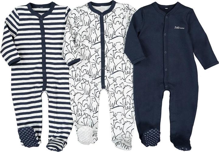 La Redoute Collections 3er-Pack Strampler aus Baumwolle