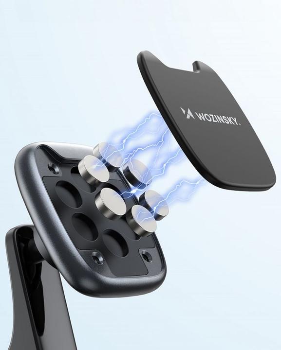Actual product image Wozinsky WUMTD magnetic phone holder for car dashboard - black