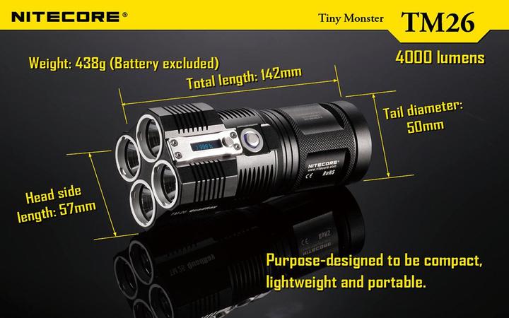 Image du produit Nitecore TM26 QuadRay (14.20 cm, 4000 lm)