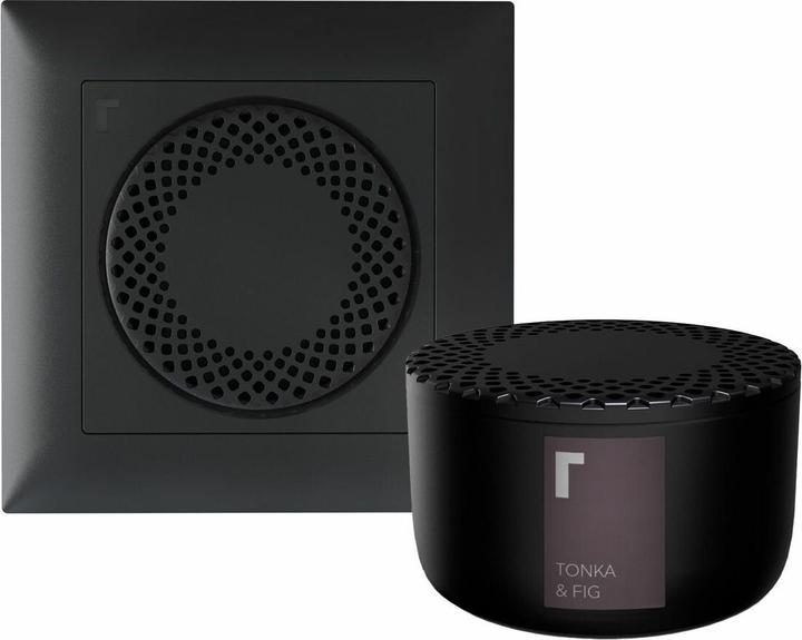 Produktbild Revoltab smarter Raumduft Diffuser HIDE mit Raumduftkapsel TONKA & FIG schwarz
