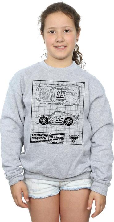 Image du produit Disney - Sweat CARS LIGHTNING MCQUEEN BLUEPRINT - Fille (128)