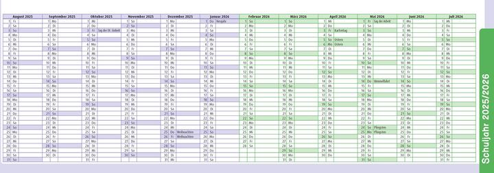 Produktbild Der Wochen-Tischkalender für das Schuljahr 2025/2026 (Deutsch)