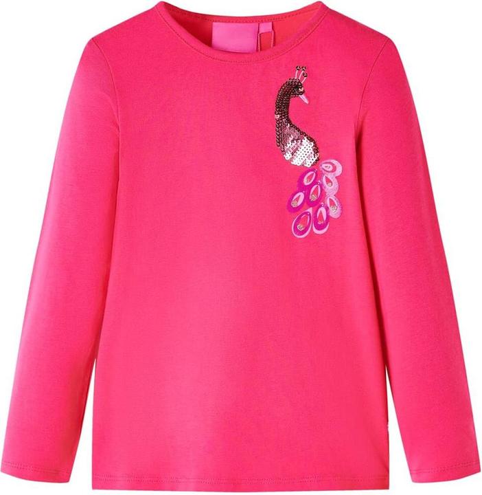 Produktbild VidaXL Kinder-Langarmshirt Knallrosa 104,Material: 95 % Baumwolle (104)