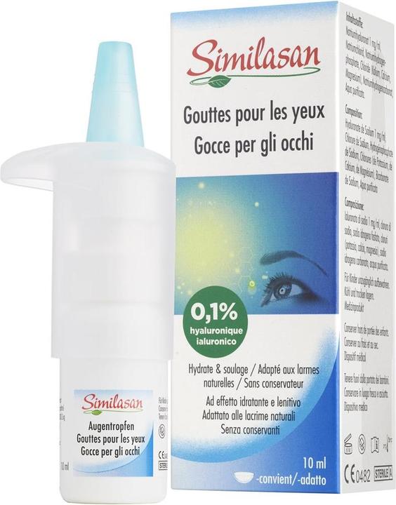 Image du produit Similasan Gouttes pour les yeux 0,1% hyaluronique (10 ml, 10 ml de gouttes pour les yeux contenant 0,1% de hyaluron)