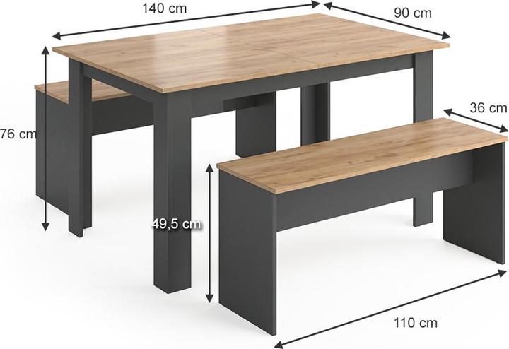 Immagine prodotto Vicco Set Sentio (140 x 90 x 76 cm)