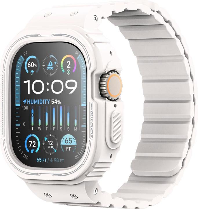 Actual product image Dux Ducis OA Strap Apple Watch 38mm/40mm/41mm - White (38 mm, 40 mm, 41 mm, Silicone, Apple Watch Series 2, Apple Watch Series 1, Apple Watch Series 3, Apple Watch Series 4, Apple Watch Series 5, Apple Watch Series 6, Apple Watch Series 7, Apple Watch Series 8, Apple Watch Series 9, Apple Watch SE)