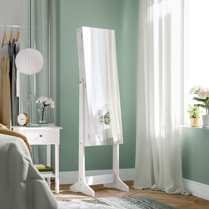 Image du produit Songmics Porte-bijoux avec miroir 152 cm, Blanc