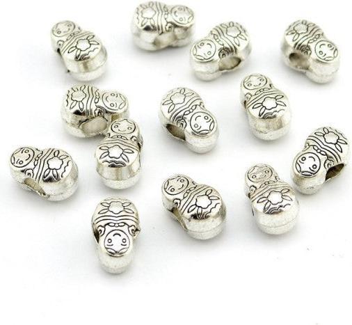 Image du produit Hermex Perle de poupée Babouchka - Argenté (Alliage de zinc)