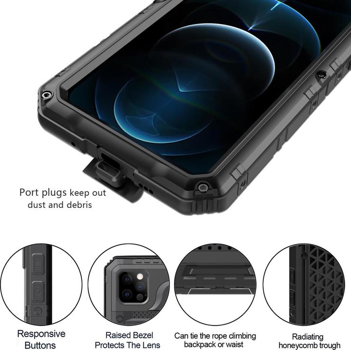 Produktbild Cadorabo Outdoor Hülle 360 Grad Schutz (Apple iPhone 12 Pro)