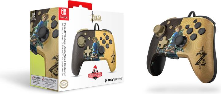 Actual product image PDP Controller Faceoff Deluxe+Audio Zelda Switch (Switch OLED, Switch)