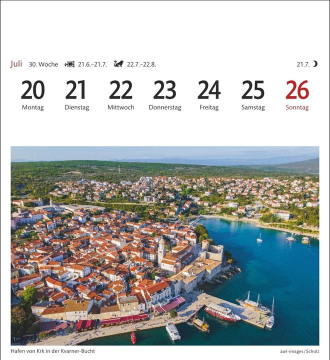 Actual product image Harenberg Kroatien Sehnsuchtskalender 2026 - Wochenkalender mit 53 Postkarten (German)