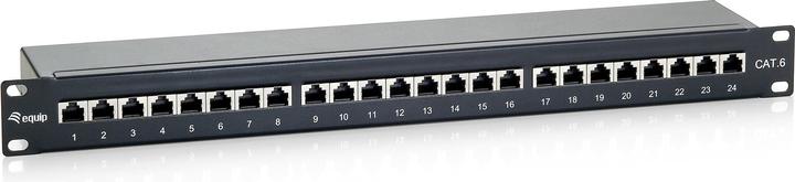 Actual product image equip 19" patch panel: 24 port, 1U