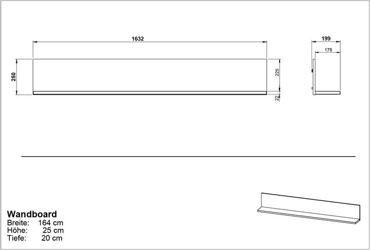 Actual product image Germania California (164 x 20 x 25 cm)