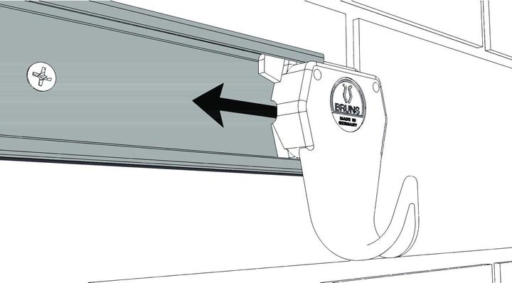Actual product image Bruns Guide rail SB0.10C 1 m