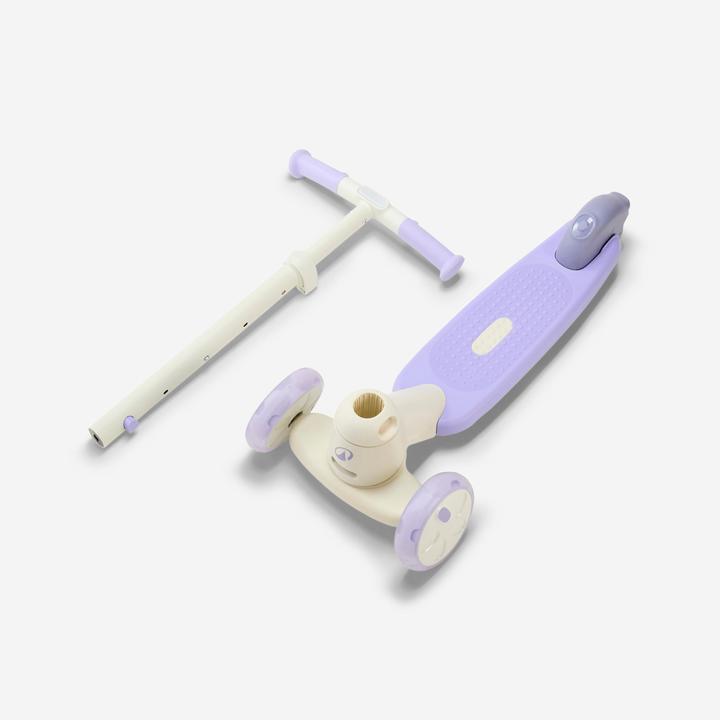 Actual product image Oxelo Kids' 3-Wheeled Scooter B500 - Lavender