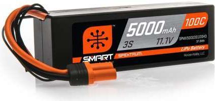 Produktbild Spektrum LiPo Pack 5000mAh 3S 11.1V 100C Smart LiPo Hardcase IC3 (11.10 V, 5000 mAh)