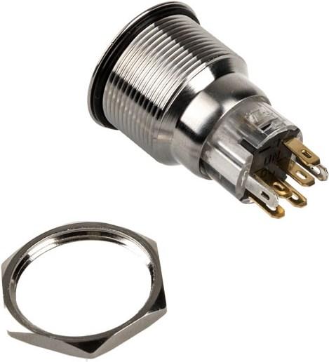 Produktbild DimasTech Vandalismusschalter/-taster 22mm, Silverline Dot - RGB