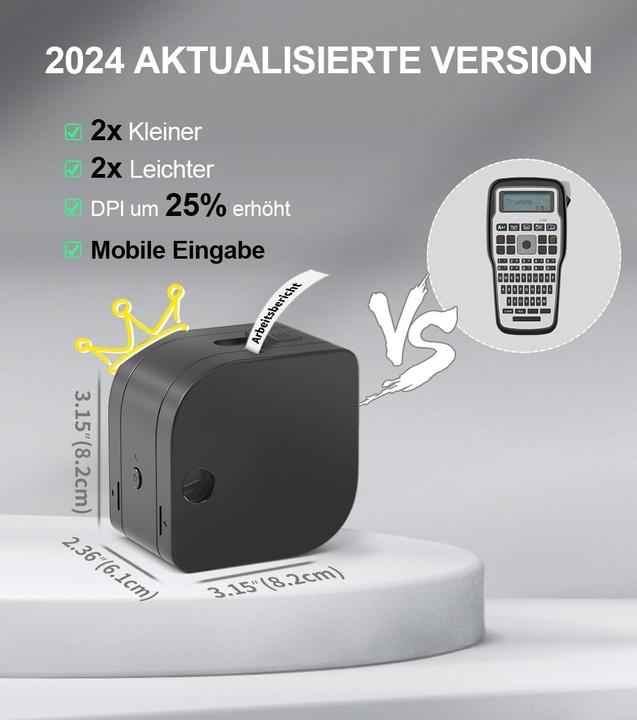 Actual product image Phomemo P12 mit Klebeband BLA (203 dpi)
