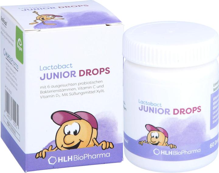 Produktbild Lactobact JUNIOR + Drops (60 Stück, Bonbon, 56 g)