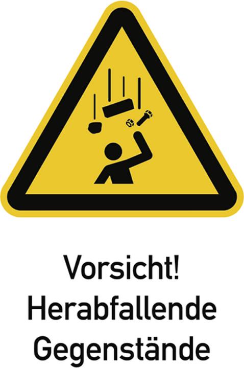 Moravia Warnzeichen Vorsicht! Herabfallende Gegenstände Kunststoff, 210x297 mm