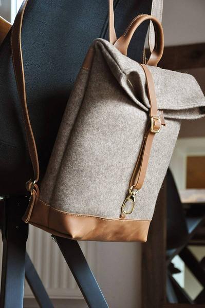 Produktbild Dorothee Lehnen Rucksack, 38 x 40 x 11 cm, grau meliert