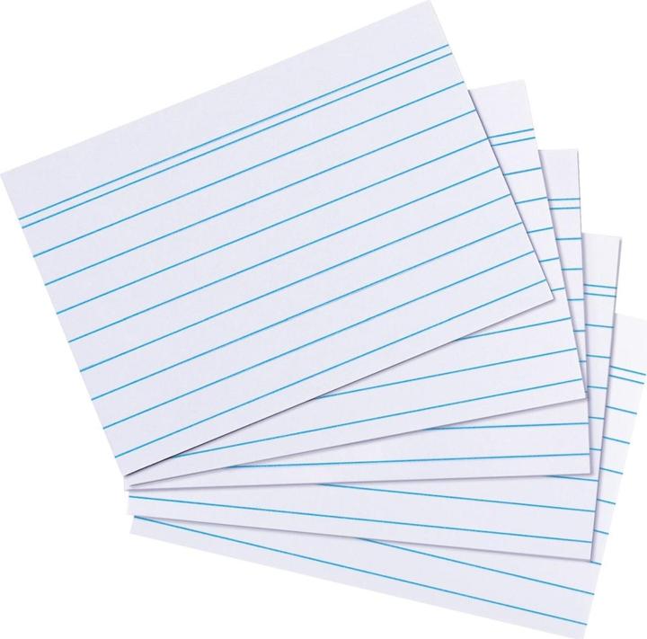Produktbild Herlitz Karteikarten, DIN A8, liniert, weiá (A8, 170 g/m², 200 x)
