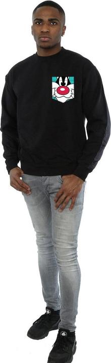 Immagine prodotto Looney Tunes Sylvester Face Faux Pocket Felpa Uomo (XL)