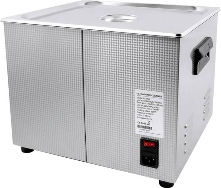 Actual product image Toolcraft USC-1500 Ultraschallreiniger Bürobedarf, Schmuck, Werkstatt 360 W 15 l (40 kHz, 15000 ml)