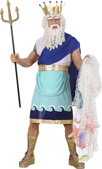 Image du produit Widmann Poséidon Seigneur des mers Costume Tunique, ceinture avec ruban, couronne (L)
