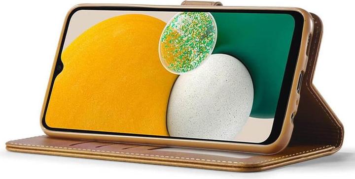 Actual product image LC.Imeeke Galaxy A15 - Leather case cover light brown (Samsung Galaxy A15)