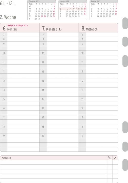 Actual product image Chronoplan Weekly schedule (A5, German)