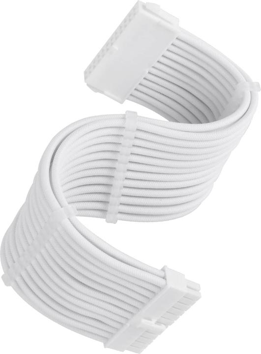 Actual product image Silverstone SST-PP07E-MBW-V2 - super flexible power supply extension cable, 1 x 24pin ATX, White