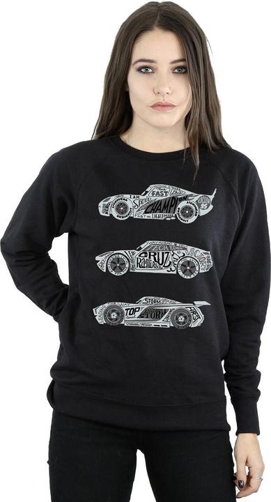 Immagine prodotto Disney Cars Text Racers Felpa Donna (XL)