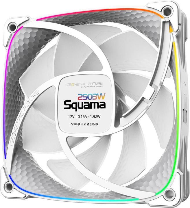 Geometric Future Squama 2503W RGB fan - 120 mm, white (120 mm, 1 x)