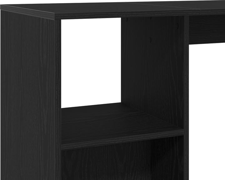 Produktbild VidaXL Bartisch mit Regal Schwarz Eiche 102,5x46x103,5 cm Hergestelltes Holz