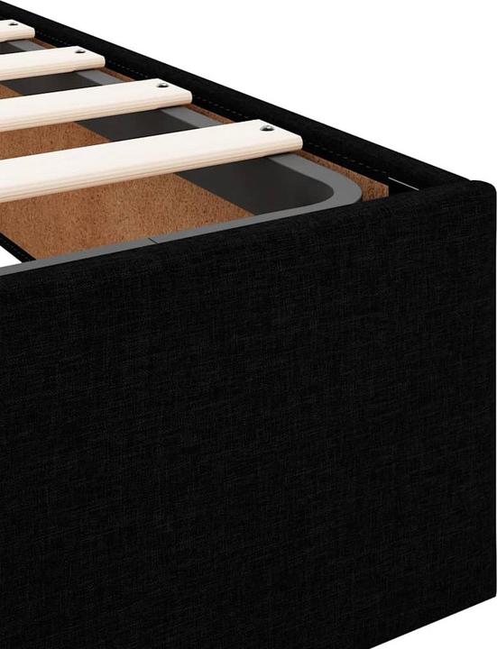 Immagine prodotto VidaXL Ottomana con materasso nero 140x200 cm in tessuto (140 x 200 cm)