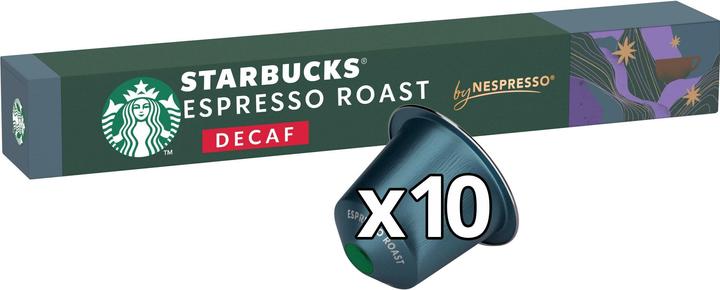 Image du produit Starbucks Decaffeinated Espresso Roast by Nespresso Dark Roasts (10 x Port.)