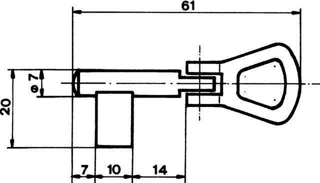 Image du produit MSL Clé à molette SCHÄNIS 7351 (Serrure à mortaise)