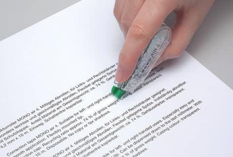 Productafbeelding Tombow Correctieroller MONO lucht, CT-CA4-B, 10 m x 4,2 mm, naar keuze 1 of 20 stuks