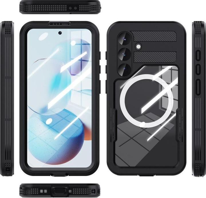 Image du produit OEM Case universal for sports Waterproof case SHELLBOX MARS with metal ring for SAMSUNG S25 black (Samsung Galaxy S25)