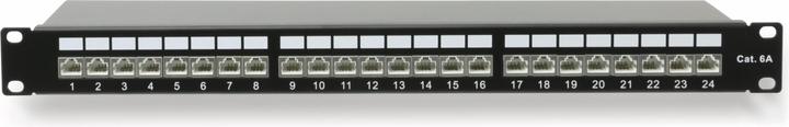 Actual product image Red4Power CAT.6a Patch Panel, 24-Port, LSA, 19 black, R4-N119S