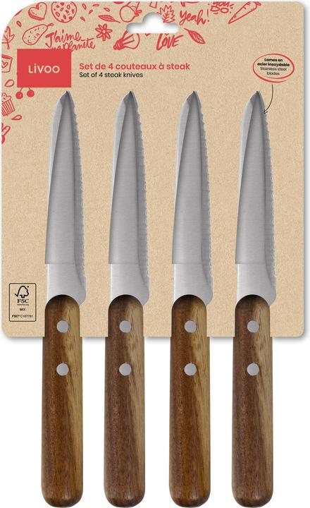 Image du produit Livoo Set de 4 couteaux à steak (4 pièce(s), Couteau)