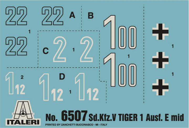 Image du produit Italeri Avions de combat. VI Tiger I version E