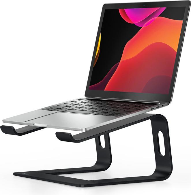 Produktbild Crong AluBench Laptopständer - Ergonomischer Laptopständer aus Aluminium (Schwarz)